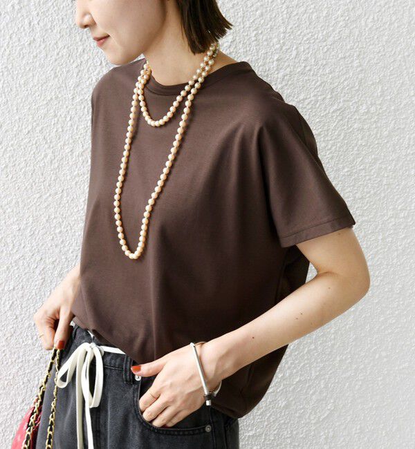 SHIPS for women「《一部追加予約》〈接触冷感〉ポンチ ドルマン TEE」|Tシャツ・カットソー|