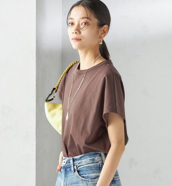 SHIPS for women「《一部追加予約》〈接触冷感〉ポンチ ドルマン TEE」|Tシャツ・カットソー|