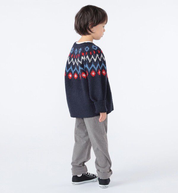 SHIPS KIDS「SHIPS KIDS:100～130cm /〈洗濯機可能〉フェアアイル柄 ニット」|ニット・セーター|