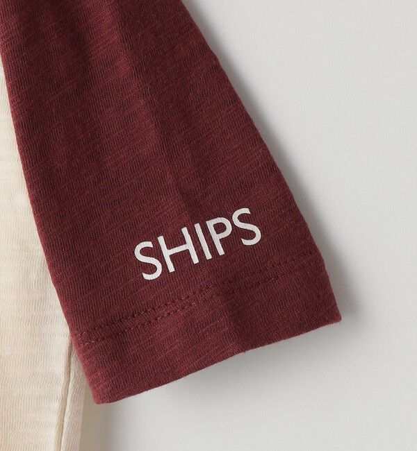SHIPS KIDS「SHIPS KIDS:80～90cm /PEANUTS スヌーピー フットボール プリント Tシャツ」|Tシャツ・カットソー|