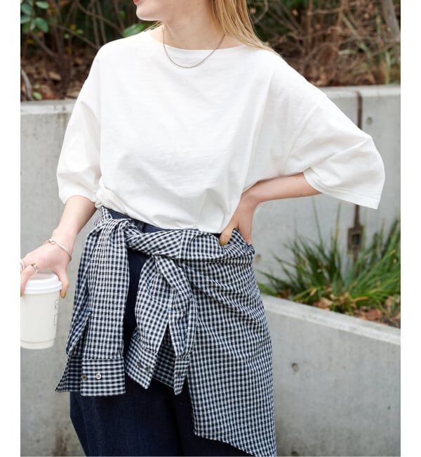 OUTDOOR PRODUCTS Usual Things「追加》スラブテンジク 五分袖TEE」|Tシャツ・カットソー|