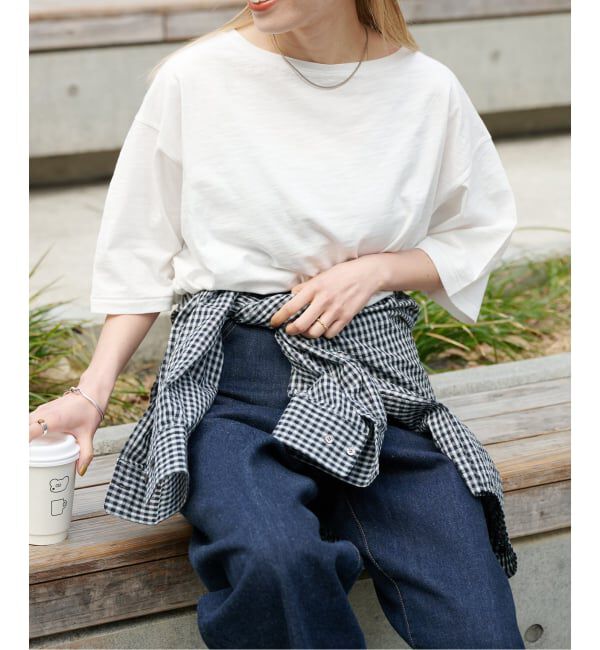 OUTDOOR PRODUCTS Usual Things「追加》スラブテンジク 五分袖TEE」|Tシャツ・カットソー|