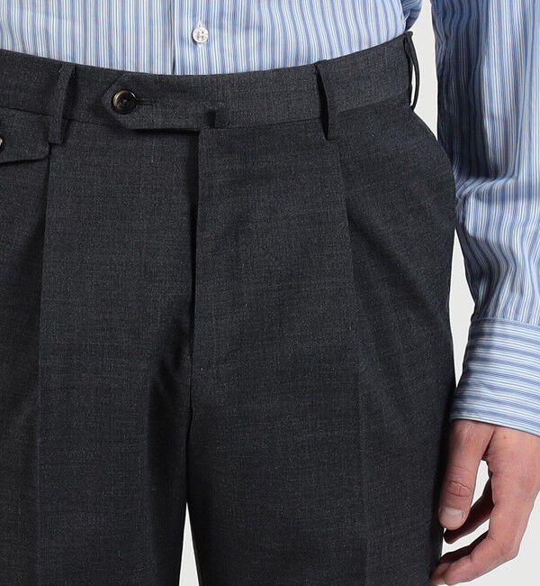 TOMORROWLAND BUYING WEAR「PT TORINO Gentleman Fit ポリエステルウール 1プリーツ スリムスラックス」|スラックス|