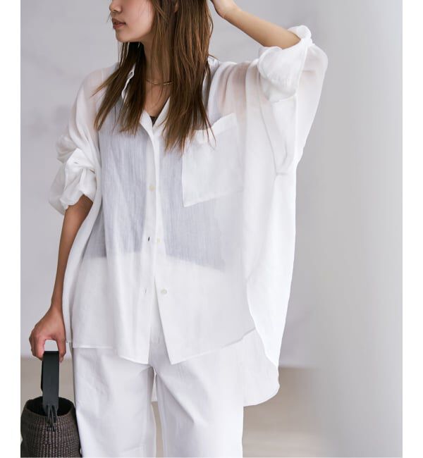 Plage「RAMIE LYOCELL VOLUME シャツ」|シャツ・ブラウス|ホワイト