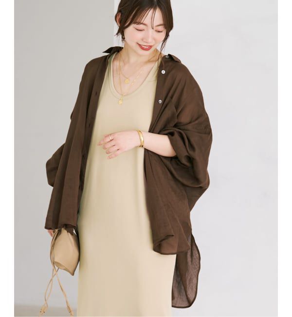 Plage「RAMIE LYOCELL VOLUME シャツ」|シャツ・ブラウス|ブラウン
