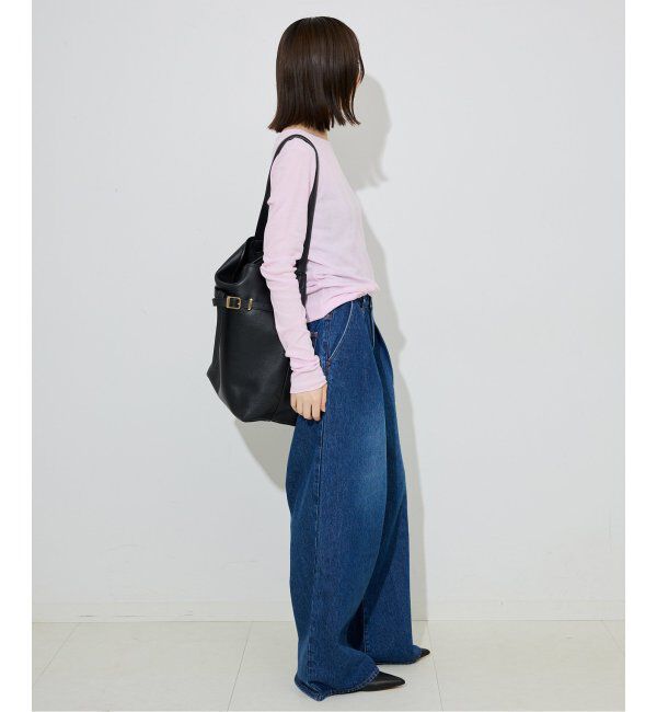 SLOBE IENA「《追加6/一部カラーWEB・店舗限定》miller  SLOBE別注 SHEER RIB クルーネック」|Tシャツ・カットソー|
