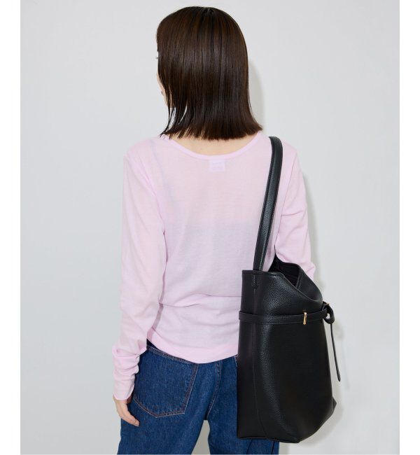 SLOBE IENA「《追加6/一部カラーWEB・店舗限定》miller  SLOBE別注 SHEER RIB クルーネック」|Tシャツ・カットソー|