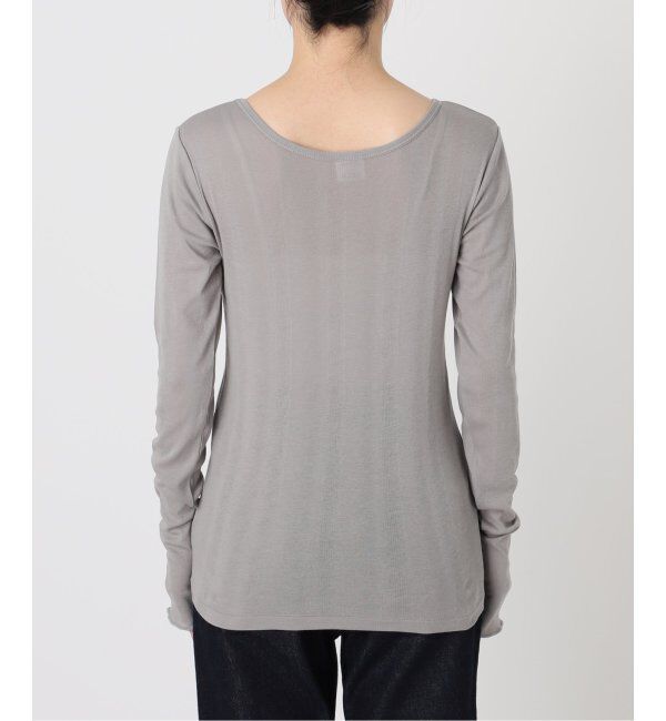 SLOBE IENA「《追加6/一部カラーWEB・店舗限定》miller  SLOBE別注 SHEER RIB クルーネック」|Tシャツ・カットソー|