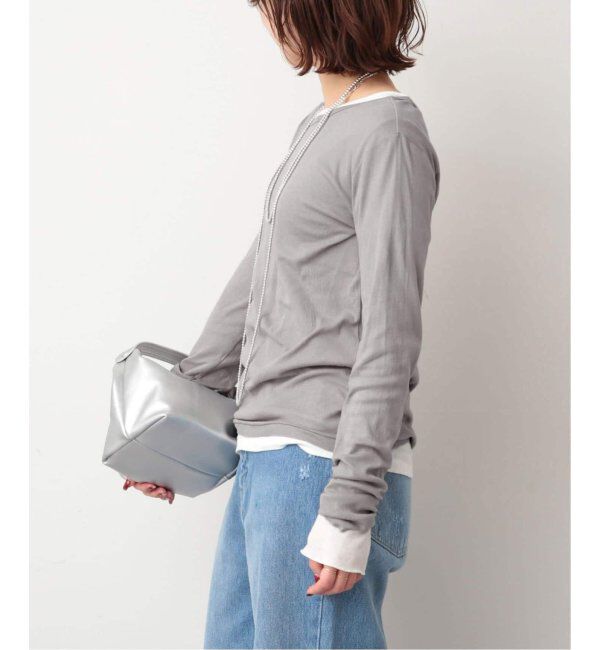 SLOBE IENA「《追加6/一部カラーWEB・店舗限定》miller  SLOBE別注 SHEER RIB クルーネック」|Tシャツ・カットソー|
