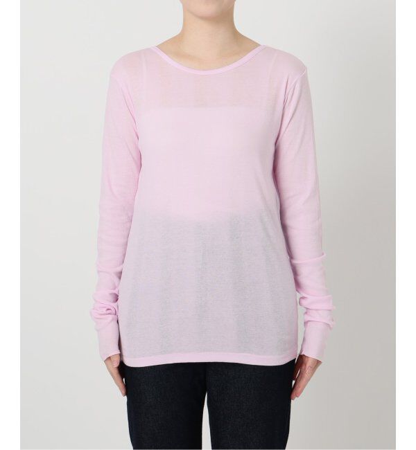 SLOBE IENA「《追加6/一部カラーWEB・店舗限定》miller  SLOBE別注 SHEER RIB クルーネック」|Tシャツ・カットソー|