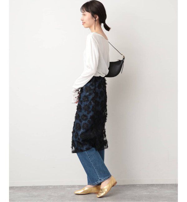 SLOBE IENA「《追加6/一部カラーWEB・店舗限定》miller  SLOBE別注 SHEER RIB クルーネック」|Tシャツ・カットソー|
