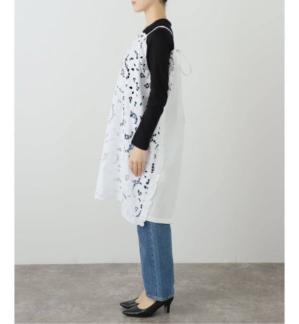 IENA LA BOUCLE「HERITER/エリテ cutwork parts tablecloth aprondr H0-00-7045」|ワンピース|