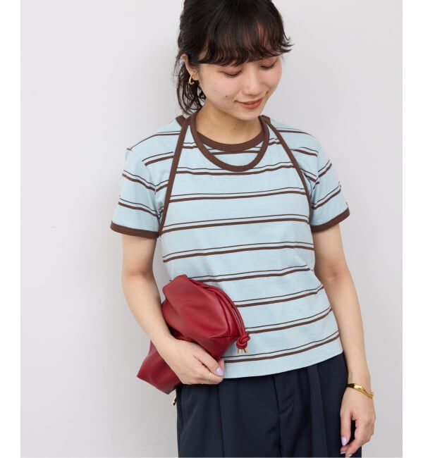 SLOBE IENA「《2枚セット》ホルターネックボーダーTセット」|Tシャツ・カットソー|サックスブルー