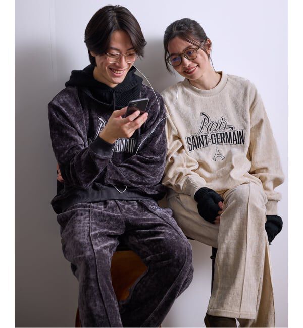 Paris Saint-Germain「【Paris Saint-Germain / パリ・サン＝ジェルマン】  JP Velour Texture Crew」|スウェット・ジャージ|
