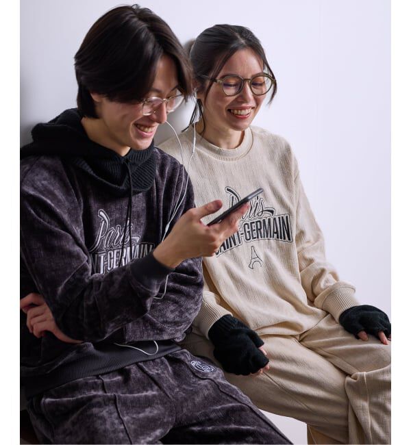 Paris Saint-Germain「【Paris Saint-Germain / パリ・サン＝ジェルマン】  JP Velour Texture Crew」|スウェット・ジャージ|