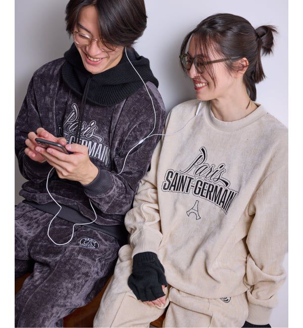 Paris Saint-Germain「【Paris Saint-Germain / パリ・サン＝ジェルマン】  JP Velour Texture Crew」|スウェット・ジャージ|