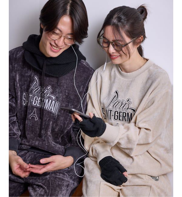 Paris Saint-Germain「【Paris Saint-Germain / パリ・サン＝ジェルマン】  JP Velour Texture Crew」|スウェット・ジャージ|