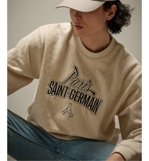 Paris Saint-Germain「【Paris Saint-Germain / パリ・サン＝ジェルマン】  JP Velour Texture Crew」|スウェット・ジャージ|ホワイト A