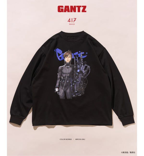 417 EDIFICE「GANTZ / ガンツ 417別注 COLORWORKS L/S Tシャツ」|Tシャツ・カットソー|ブラック A