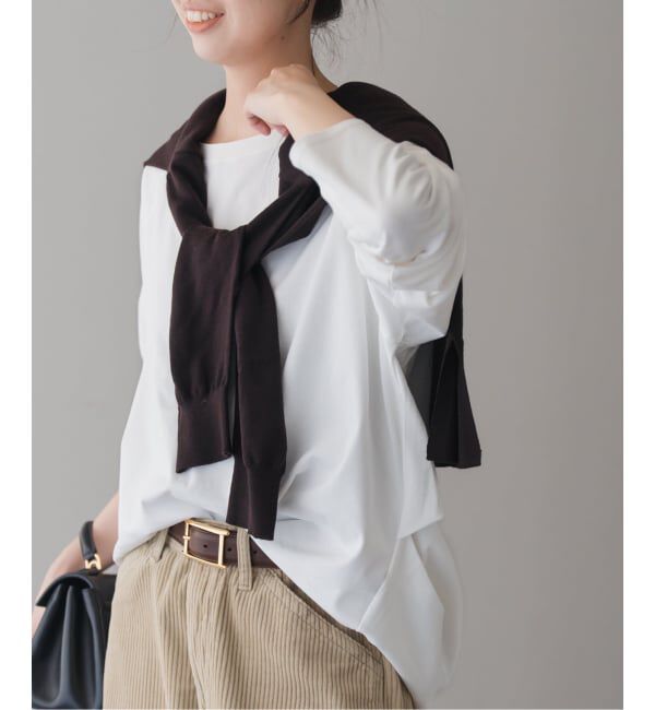 Spick and Span「《追加2》ボートネックバックタックプルオーバー」|Tシャツ・カットソー|