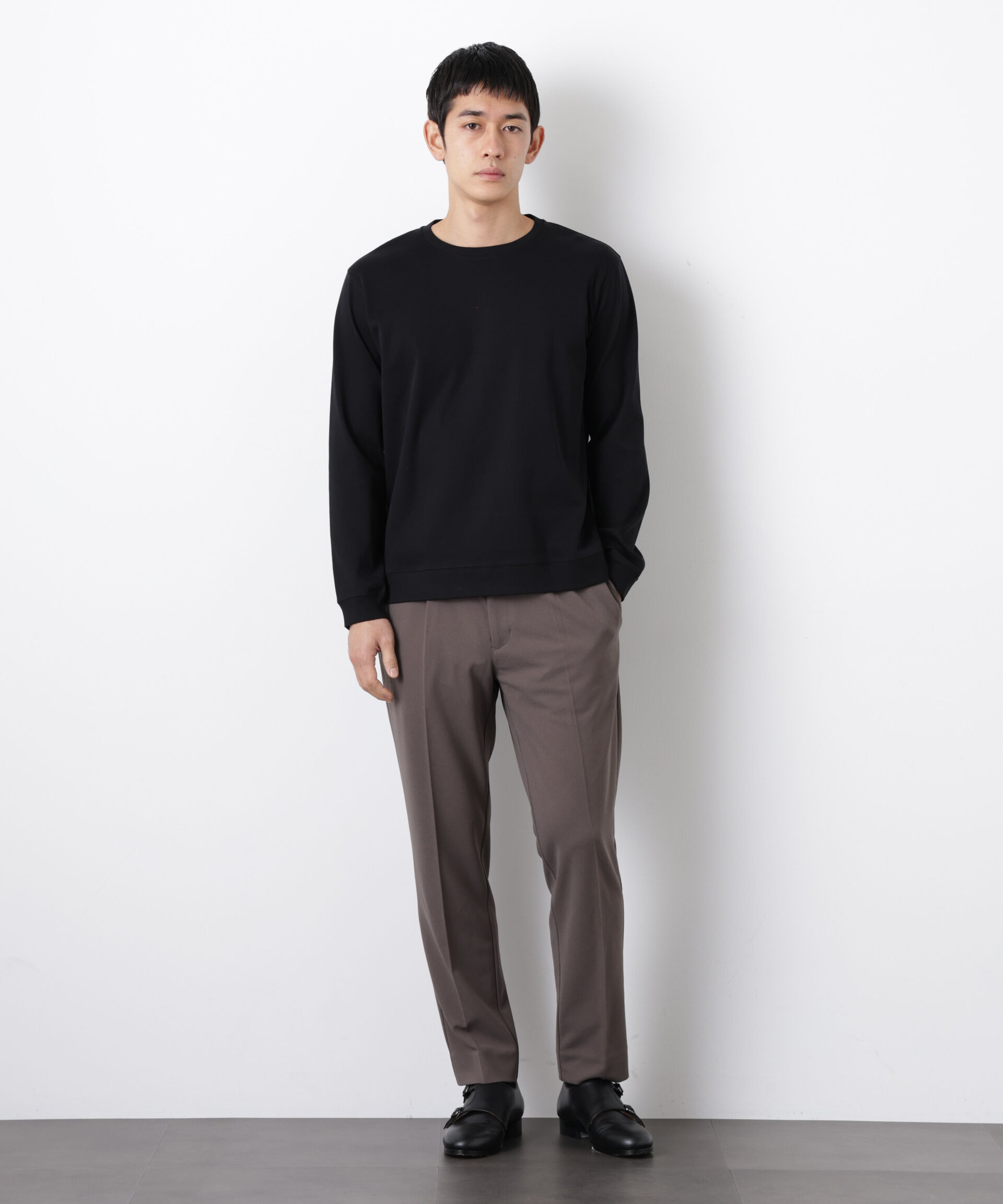 nano･universe「「FORMAL JERSEY」クルーネックカットソー長袖」|Tシャツ・カットソー|