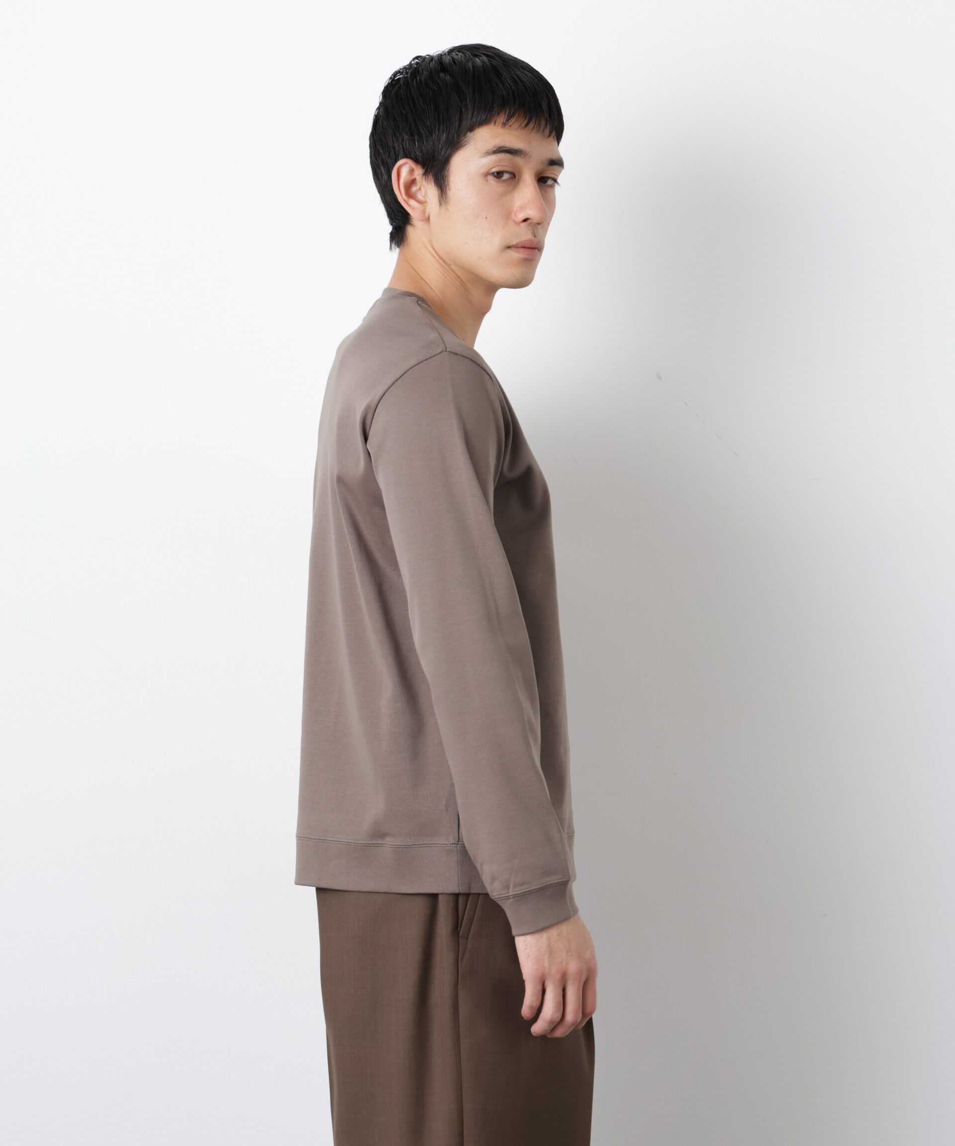 nano･universe「「FORMAL JERSEY」クルーネックカットソー長袖」|Tシャツ・カットソー|