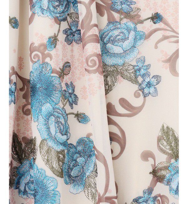 GRACE CONTINENTAL「ビッグカラー刺繍ワンピース」|ワンピース|