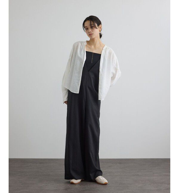 SALON adam et rope'「リネンスキッパーギャザーブラウス / GENTLE LINEN 新色追加」|シャツ・ブラウス|