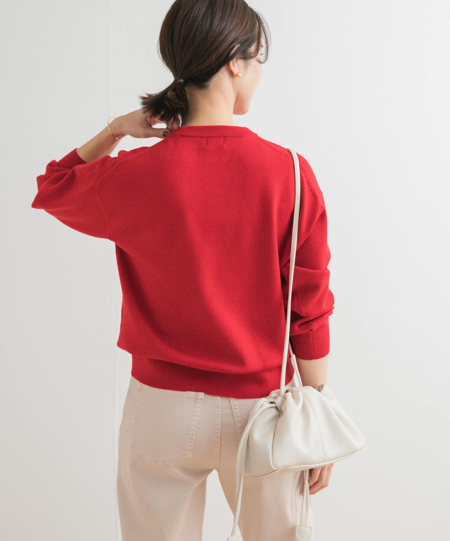 URBAN RESEARCH DOORS「『UR TECH 200日ニット』スウェットライクプルオーバー」|ニット・セーター|