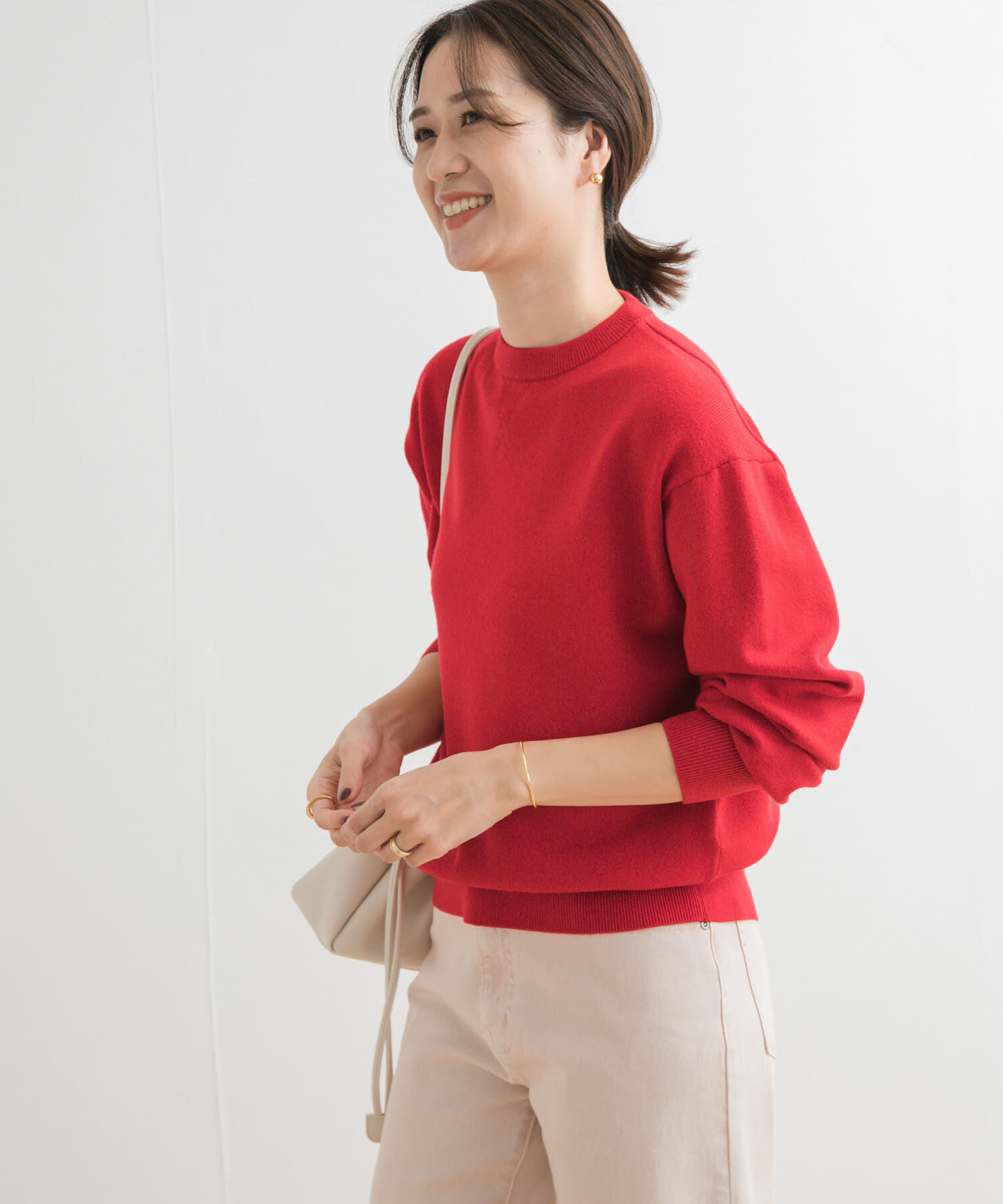 URBAN RESEARCH DOORS「『UR TECH 200日ニット』スウェットライクプルオーバー」|ニット・セーター|