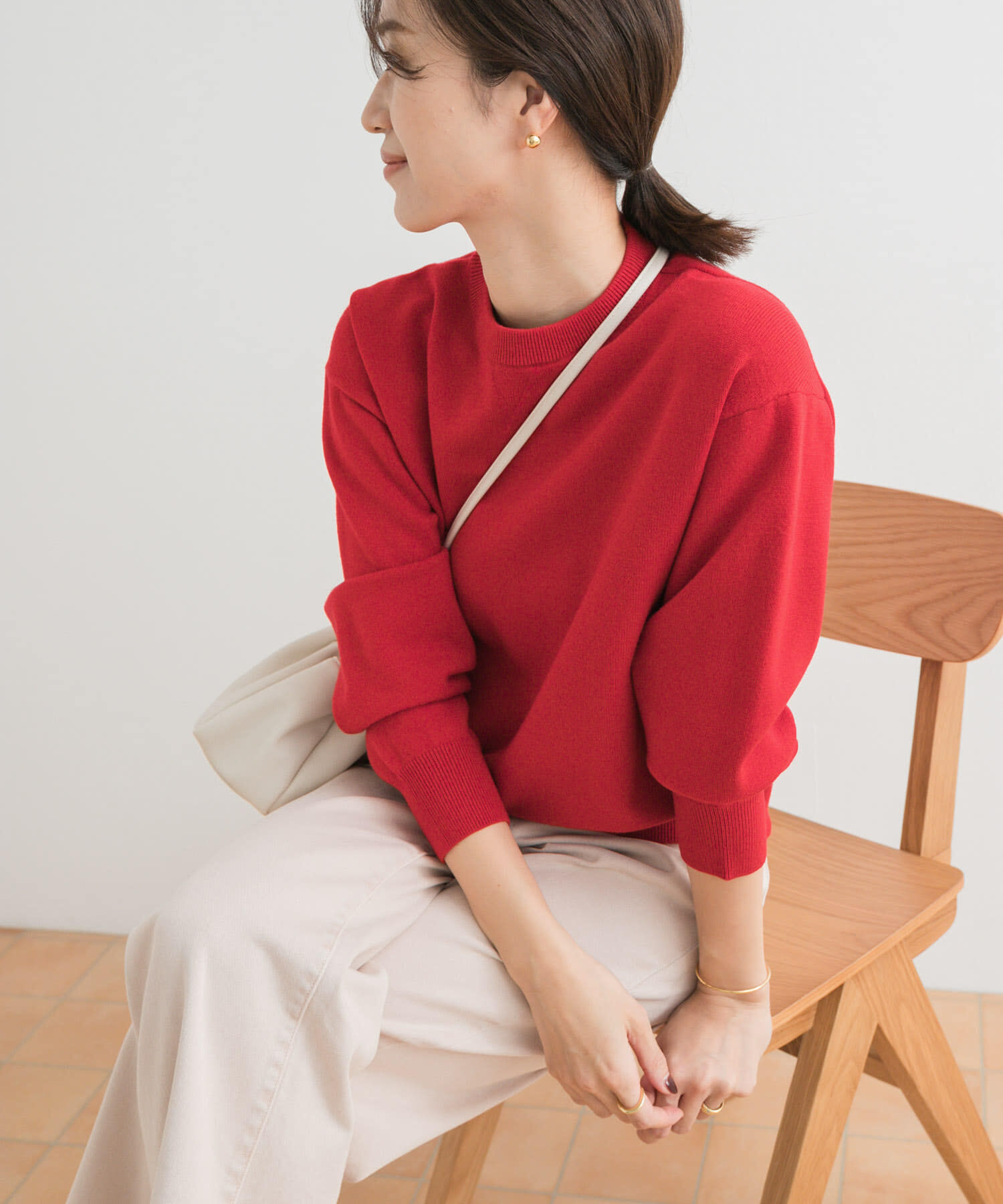 URBAN RESEARCH DOORS「『UR TECH 200日ニット』スウェットライクプルオーバー」|ニット・セーター|