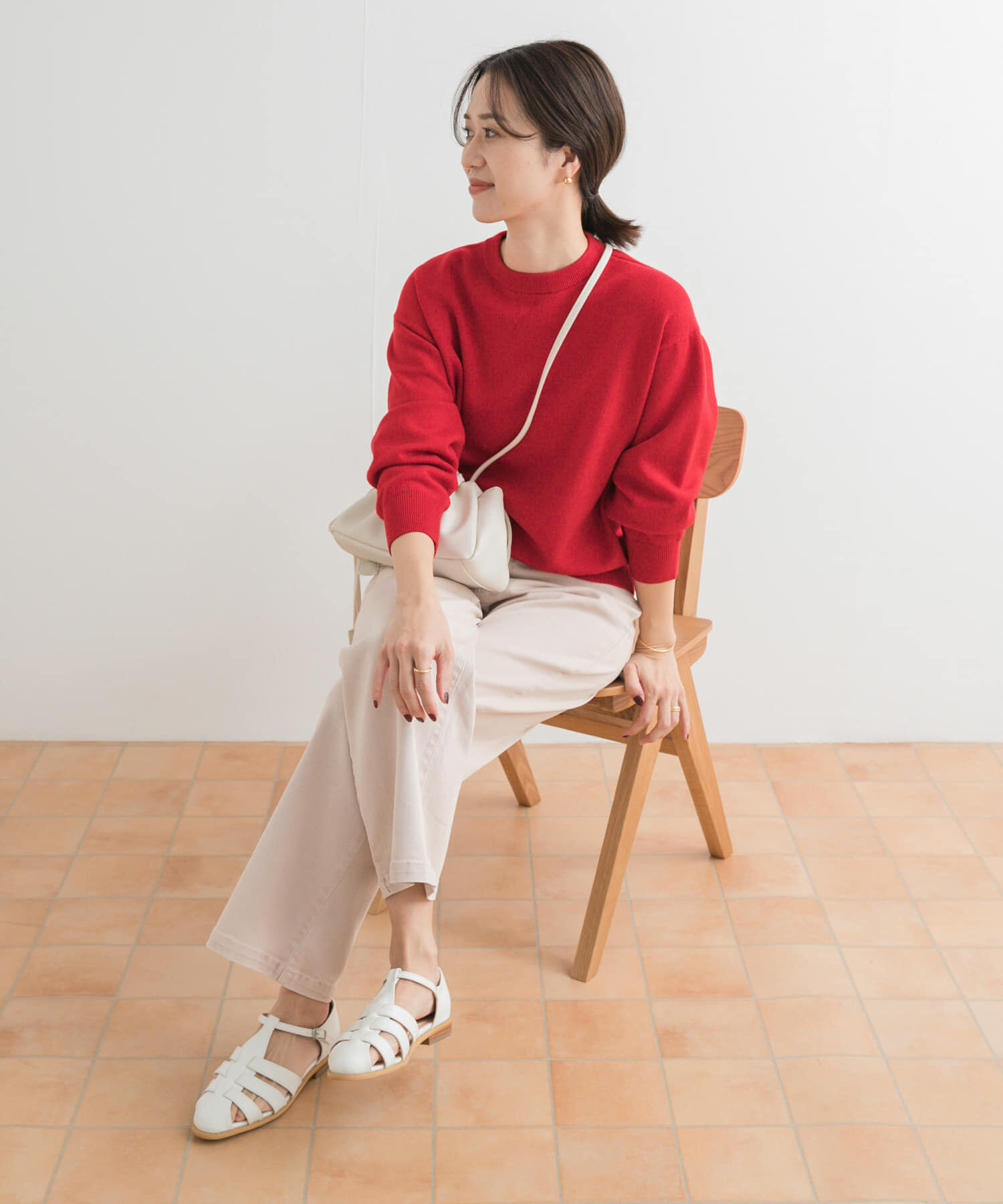 URBAN RESEARCH DOORS「『UR TECH 200日ニット』スウェットライクプルオーバー」|ニット・セーター|