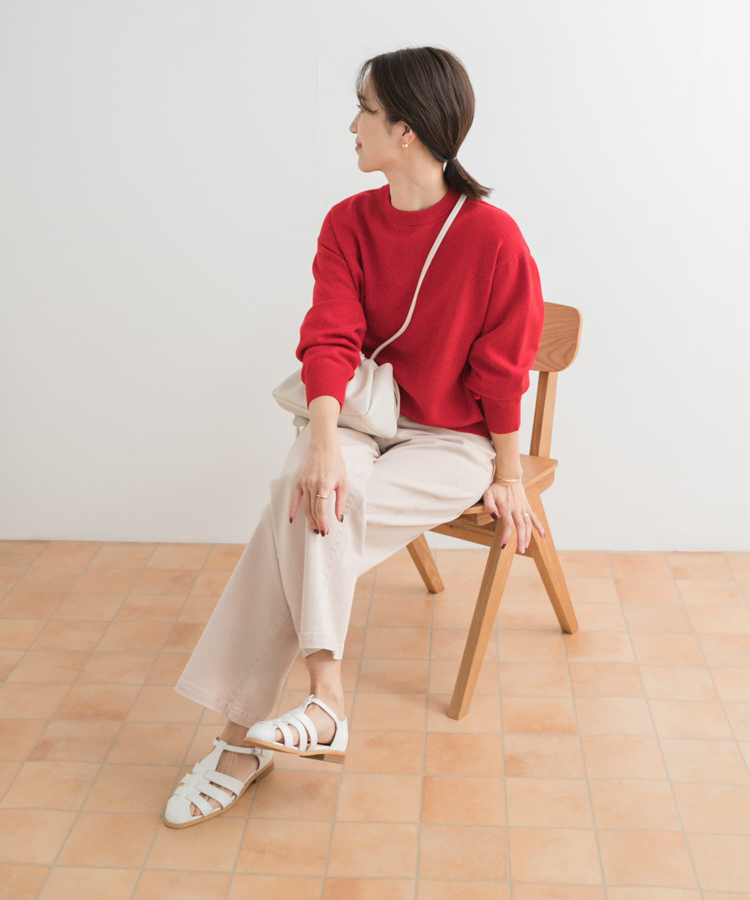 URBAN RESEARCH DOORS「『UR TECH 200日ニット』スウェットライクプルオーバー」|ニット・セーター|