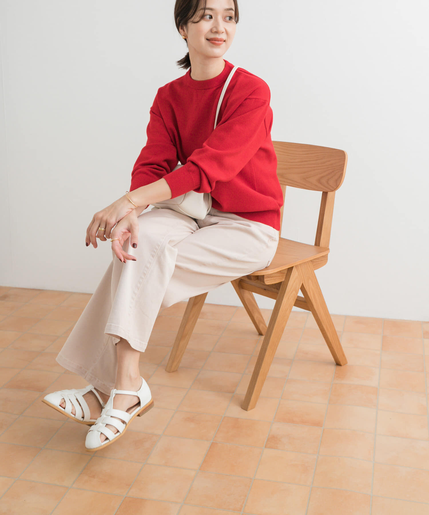 URBAN RESEARCH DOORS「『UR TECH 200日ニット』スウェットライクプルオーバー」|ニット・セーター|