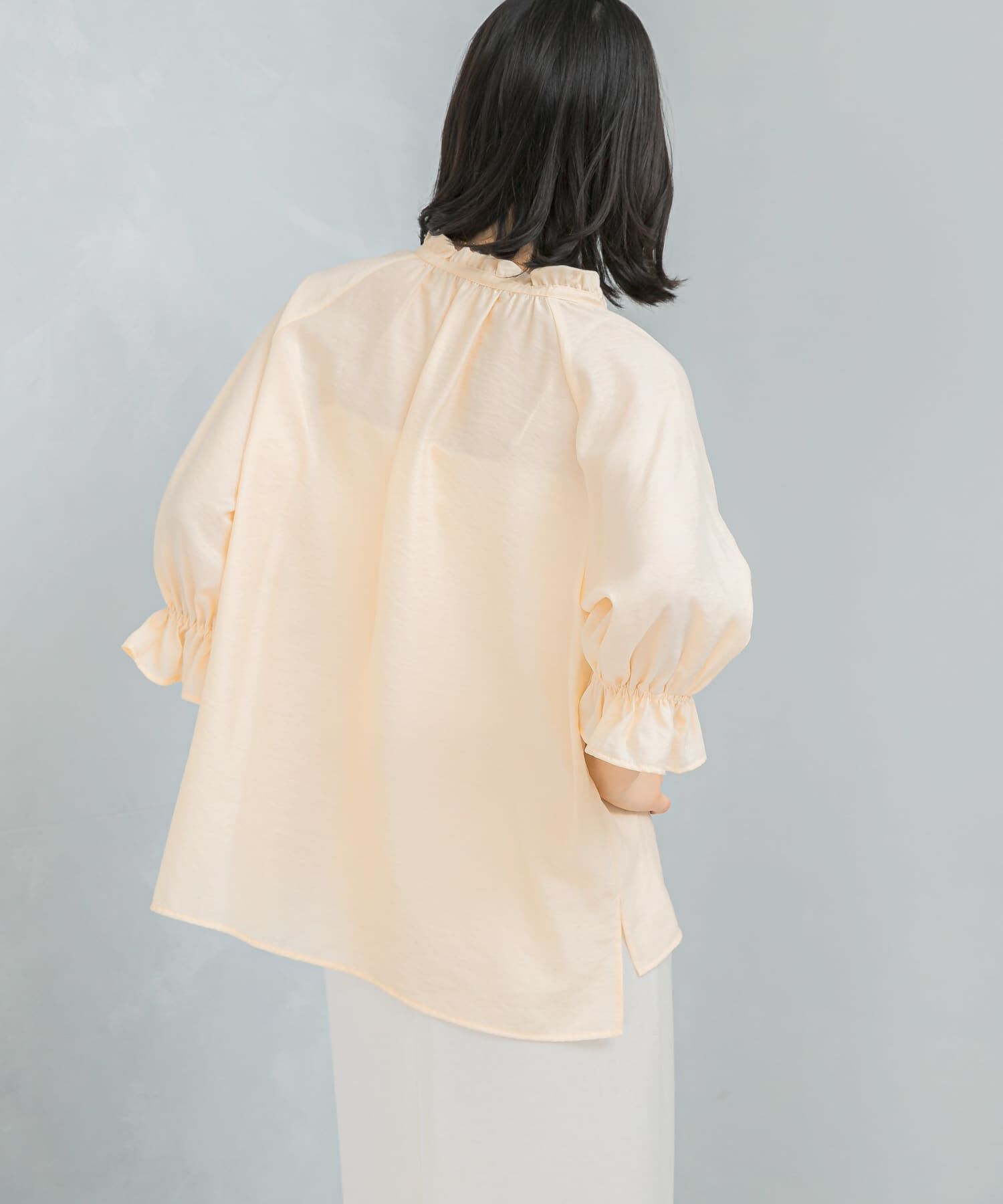 URBAN RESEARCH ROSSO「クールタッチセミシアーフリルブラウス」|シャツ・ブラウス|