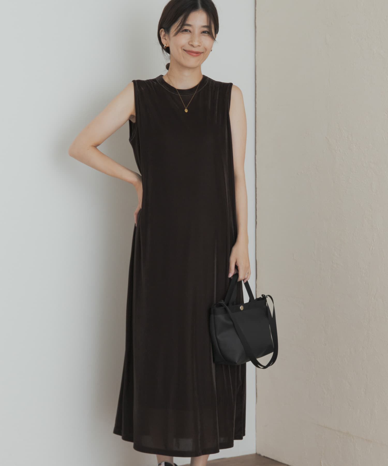URBAN RESEARCH DOORS「シアーベロアワンピース」|ワンピース|