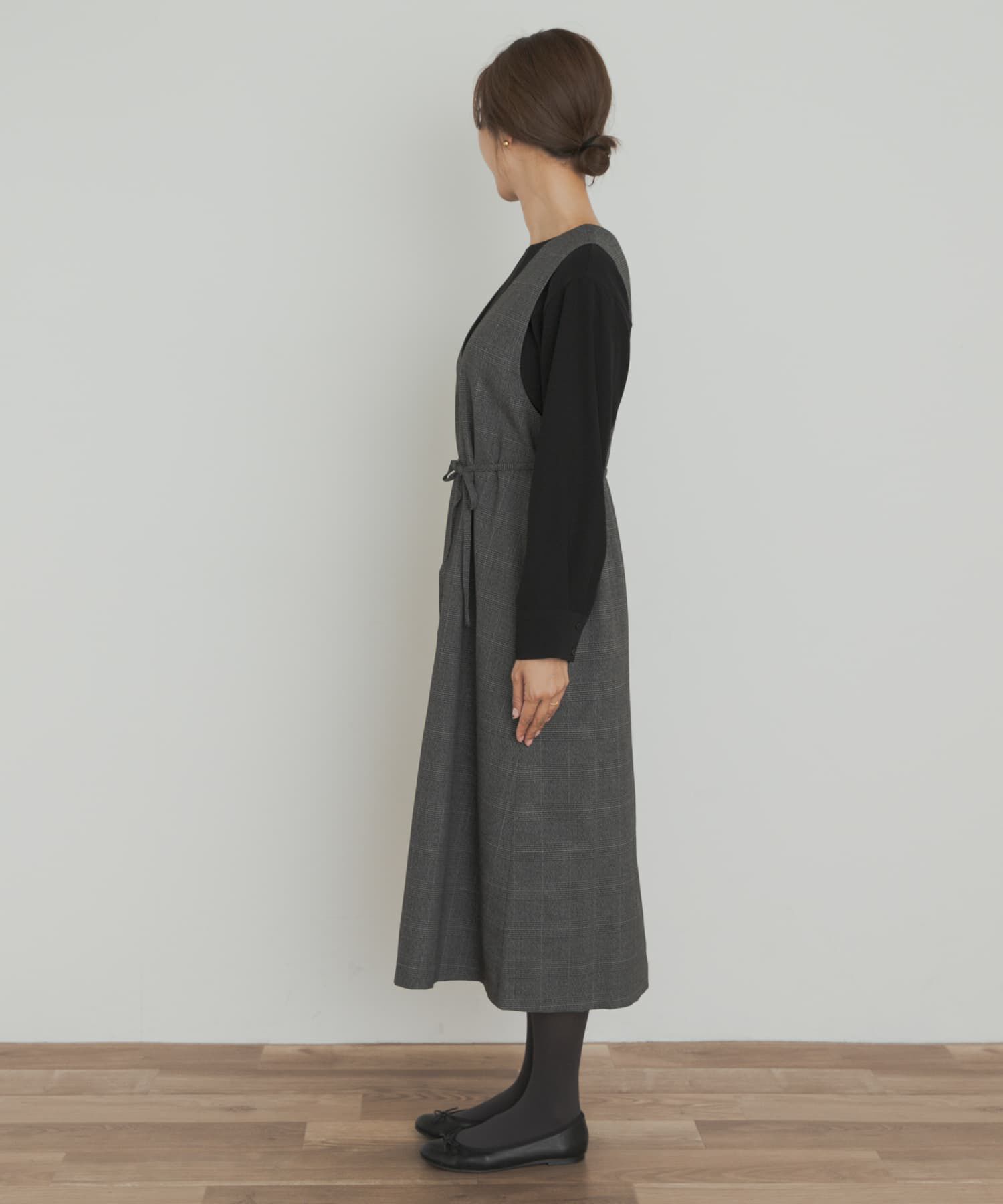 URBAN RESEARCH DOORS「『UR TECH』ツイルフレアジャンパースカート」|ワンピース|