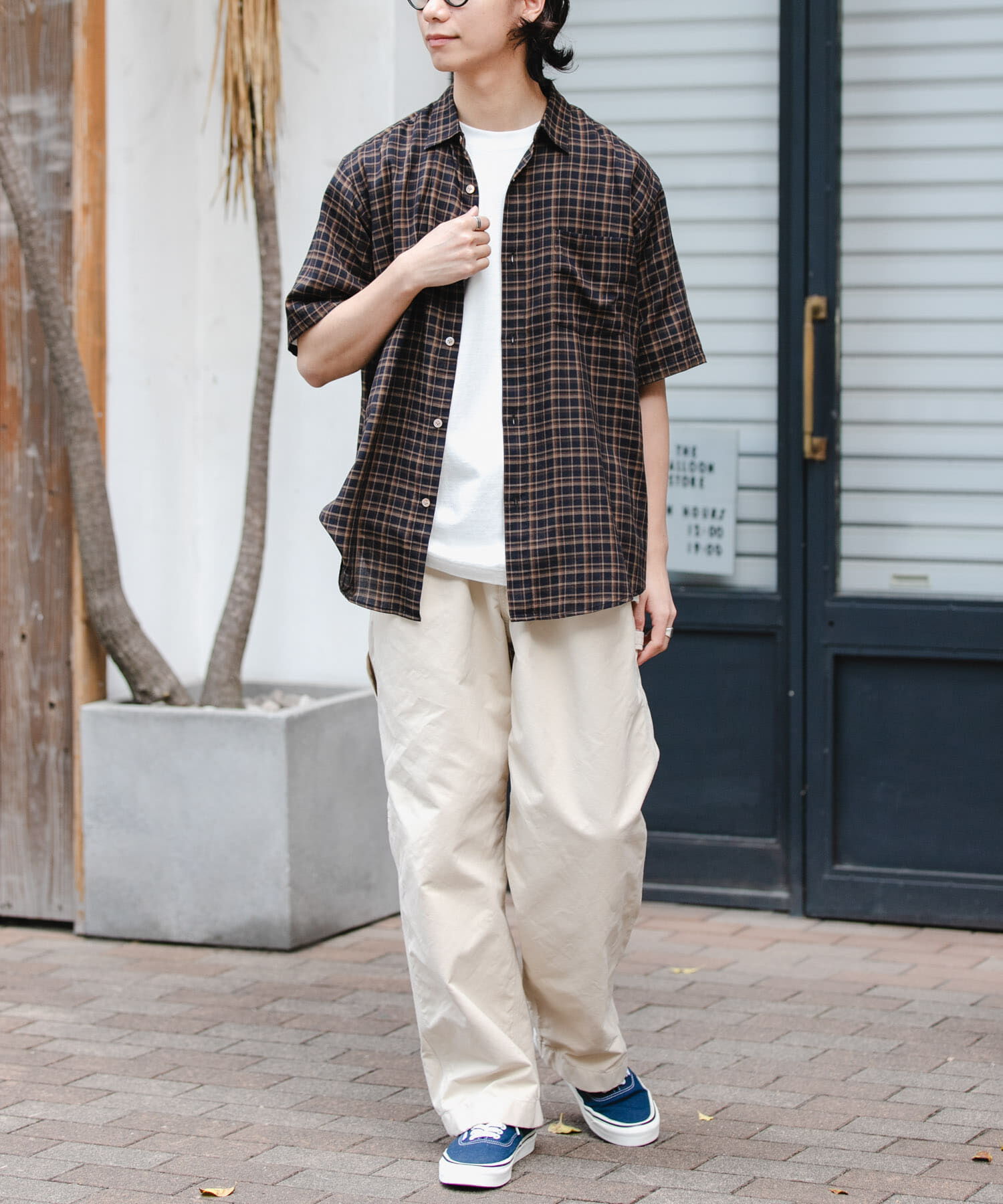 URBAN RESEARCH DOORS「FORK&SPOON　コットンレーヨンチェックシャツ」|シャツ・ブラウス|