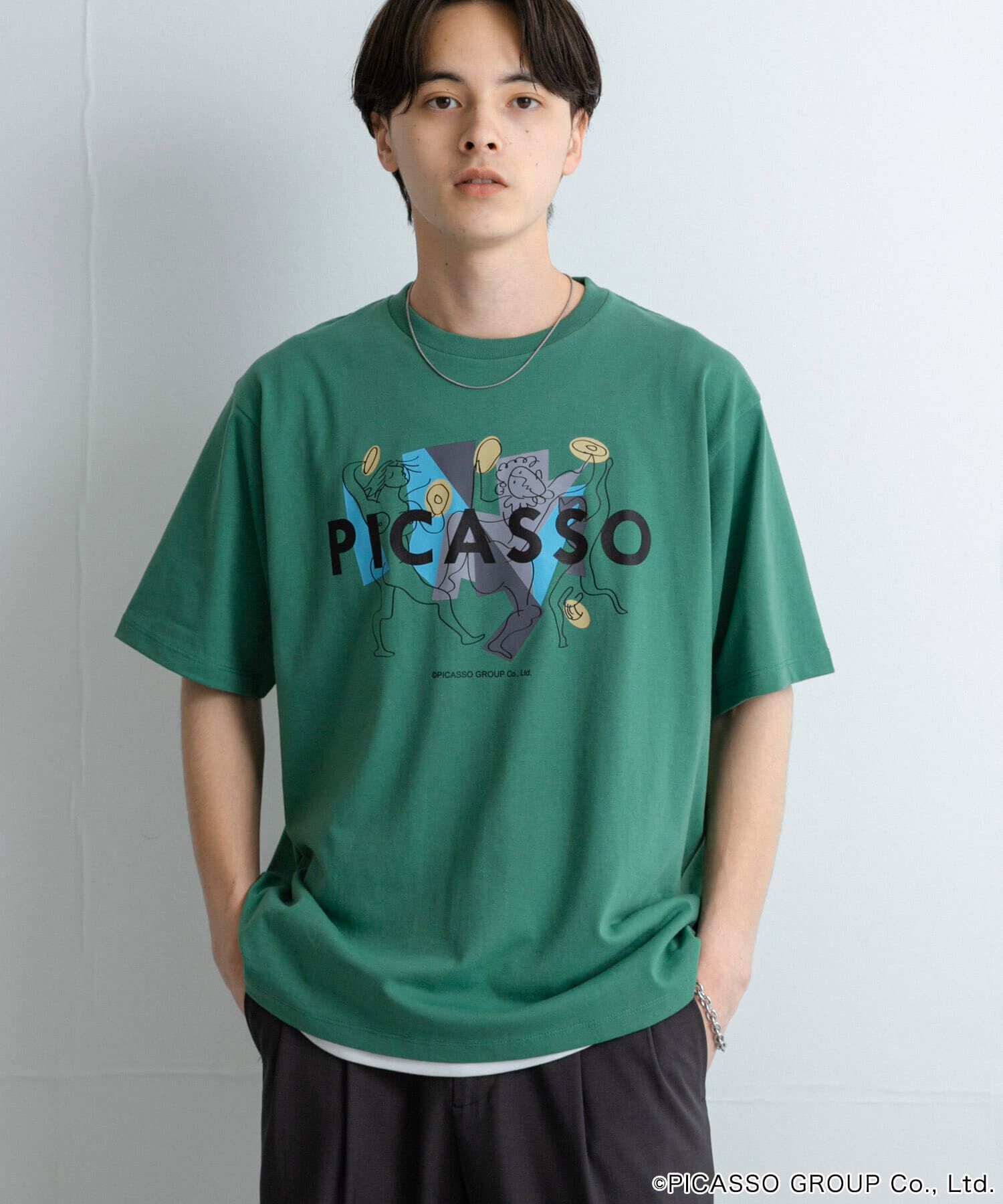 SENSE OF PLACE by URBAN RESEARCH「PICASSO SHORT-SLEEVE T-SHIRTS B」|Tシャツ・カットソー|グリーン