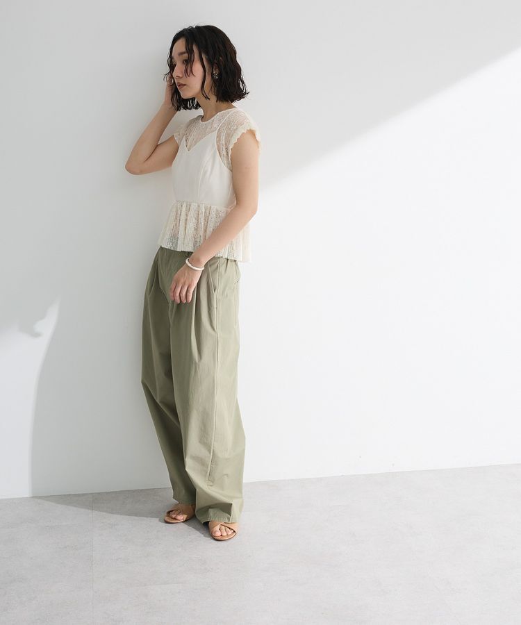 Green Parks「・ELENCARE DUE ドッキングレースブラウス」|シャツ・ブラウス|