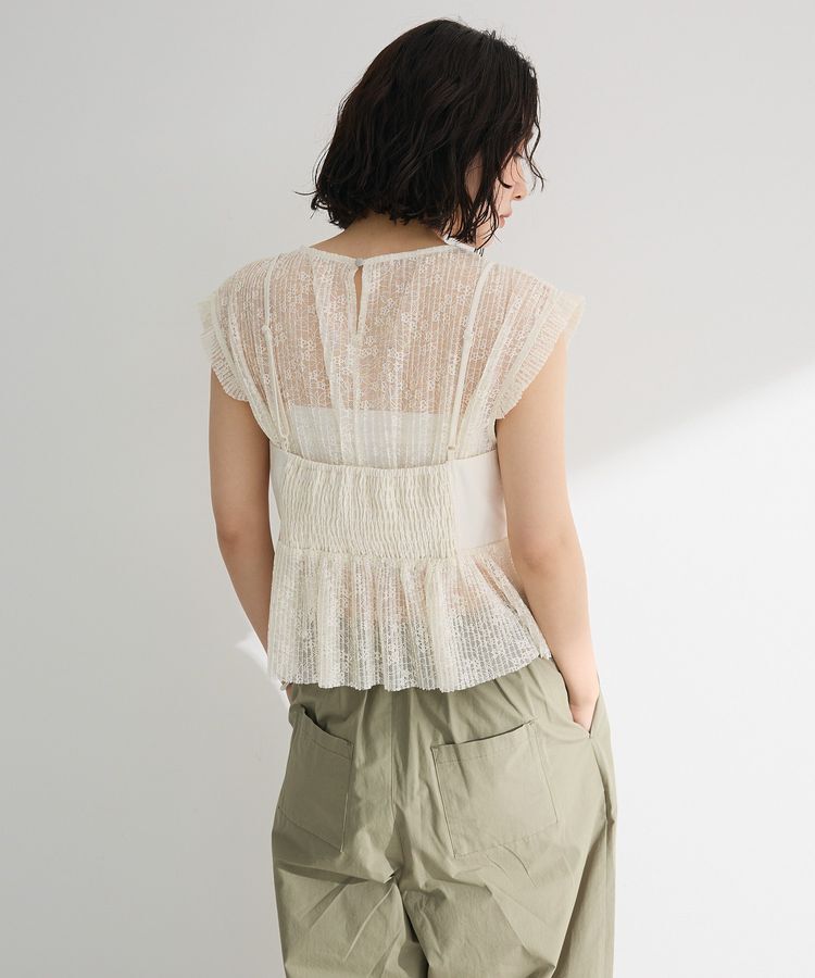 Green Parks「・ELENCARE DUE ドッキングレースブラウス」|シャツ・ブラウス|
