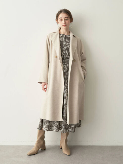 YECCA VECCA「ラインフラワー柄ワンピース」|ワンピース|
