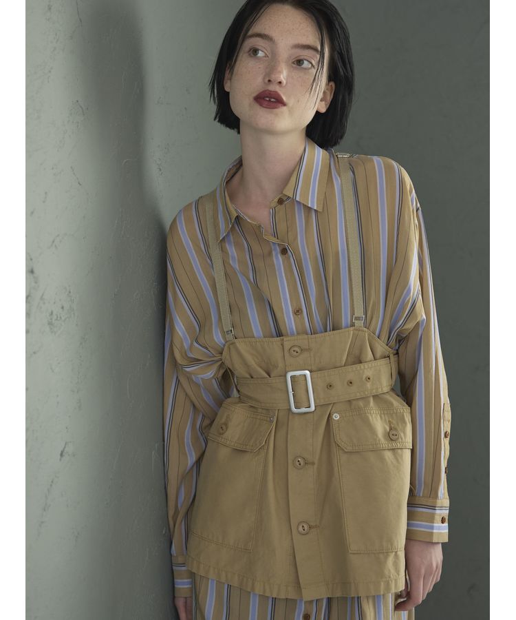 GARAGE OF GOOD CLOTHING「3WAYミリタリービスチェ」|ベスト・ジレ|Beige
