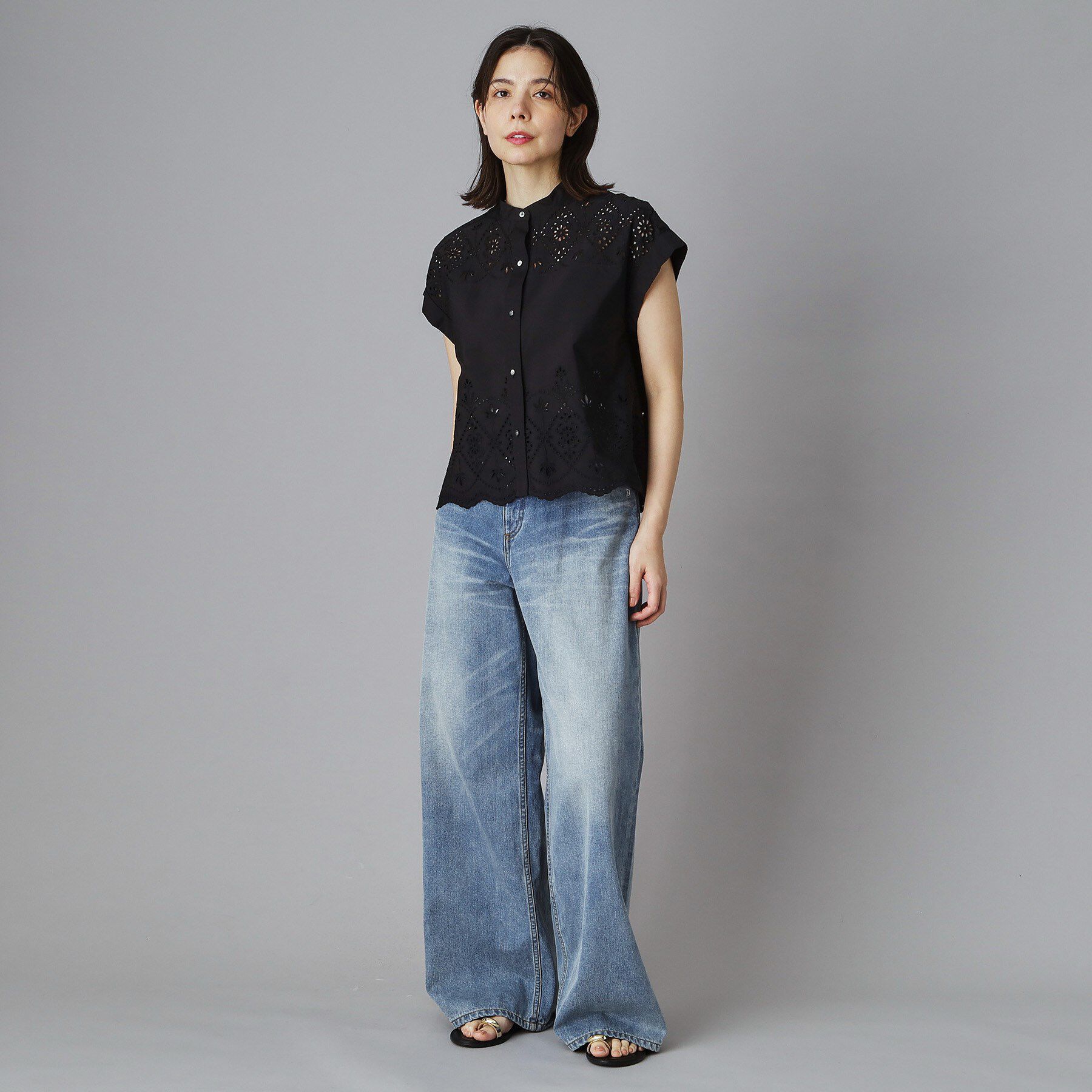 DRESSTERIOR「TICCA（ティッカ）レースフレンチシャツ」|シャツ・ブラウス|