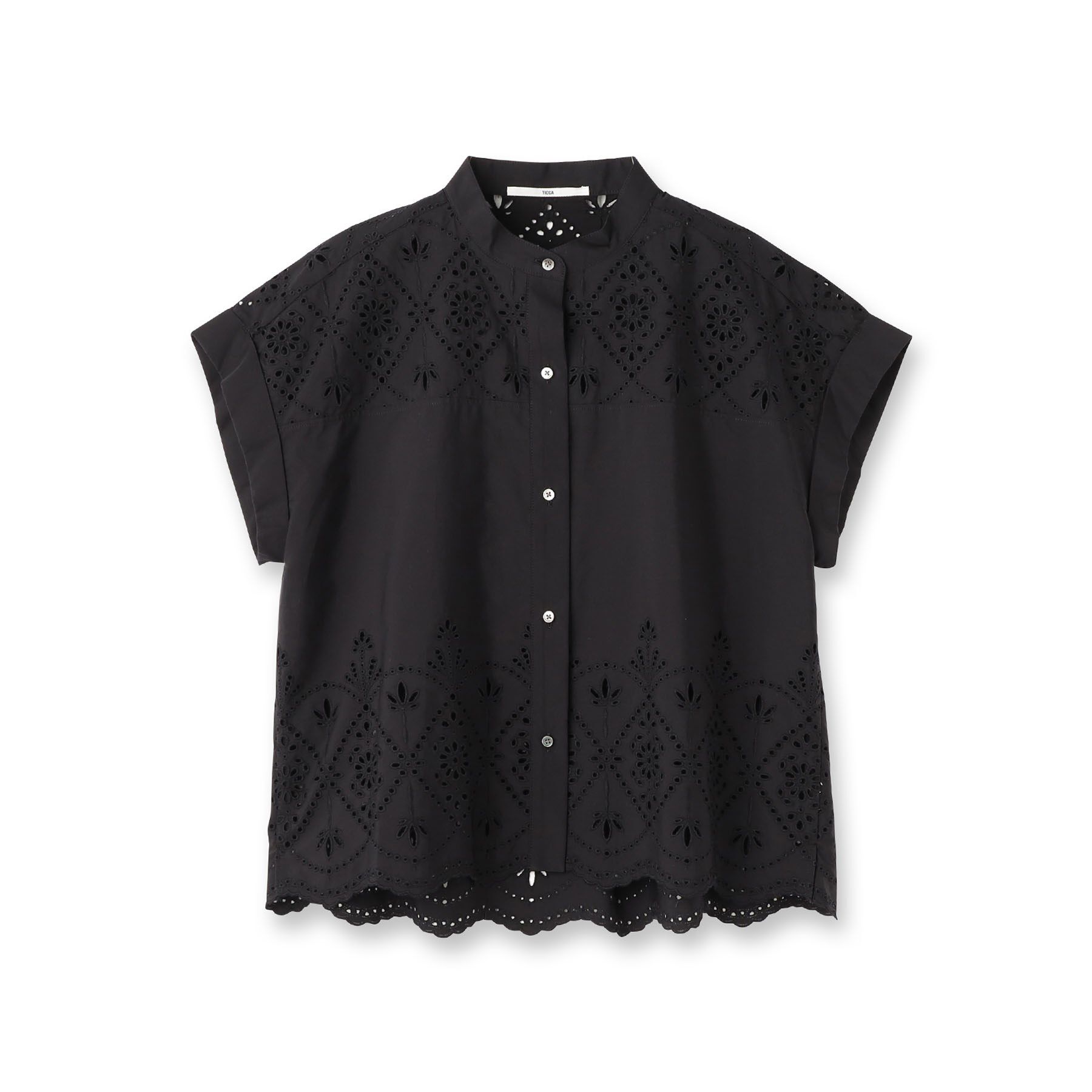 DRESSTERIOR「TICCA（ティッカ）レースフレンチシャツ」|シャツ・ブラウス|ブラック(019)