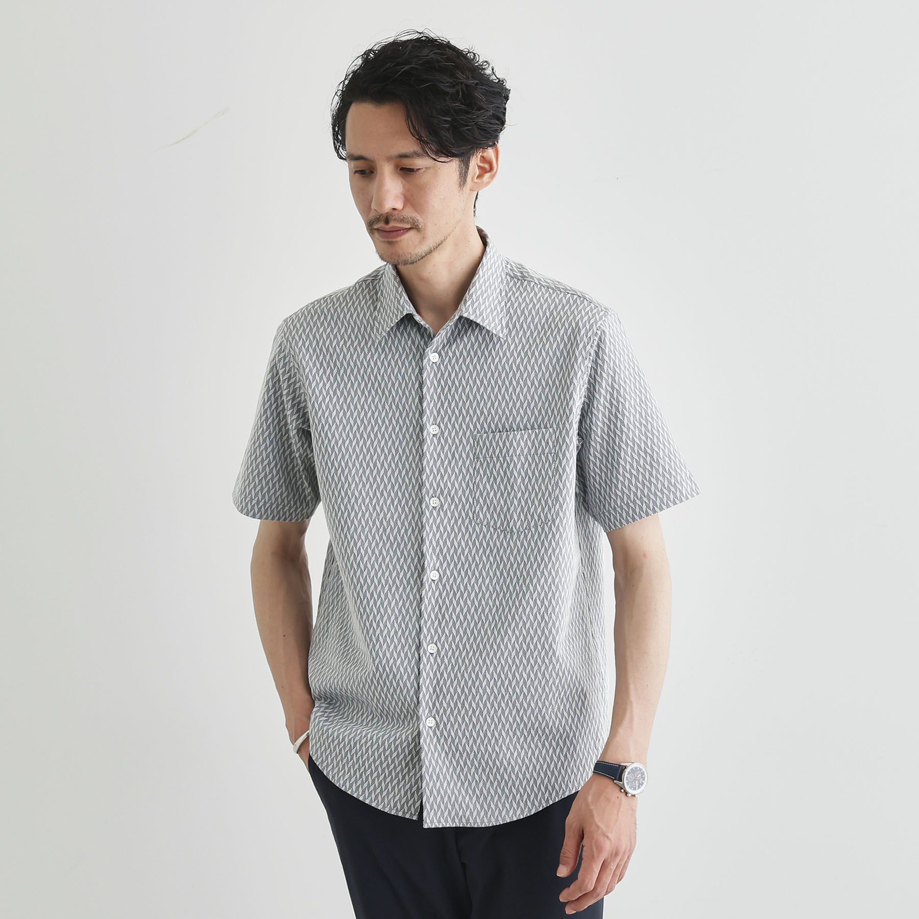 TAKEO KIKUCHI「【播州織り】ドビーストレッチシャツ」|シャツ・ブラウス|