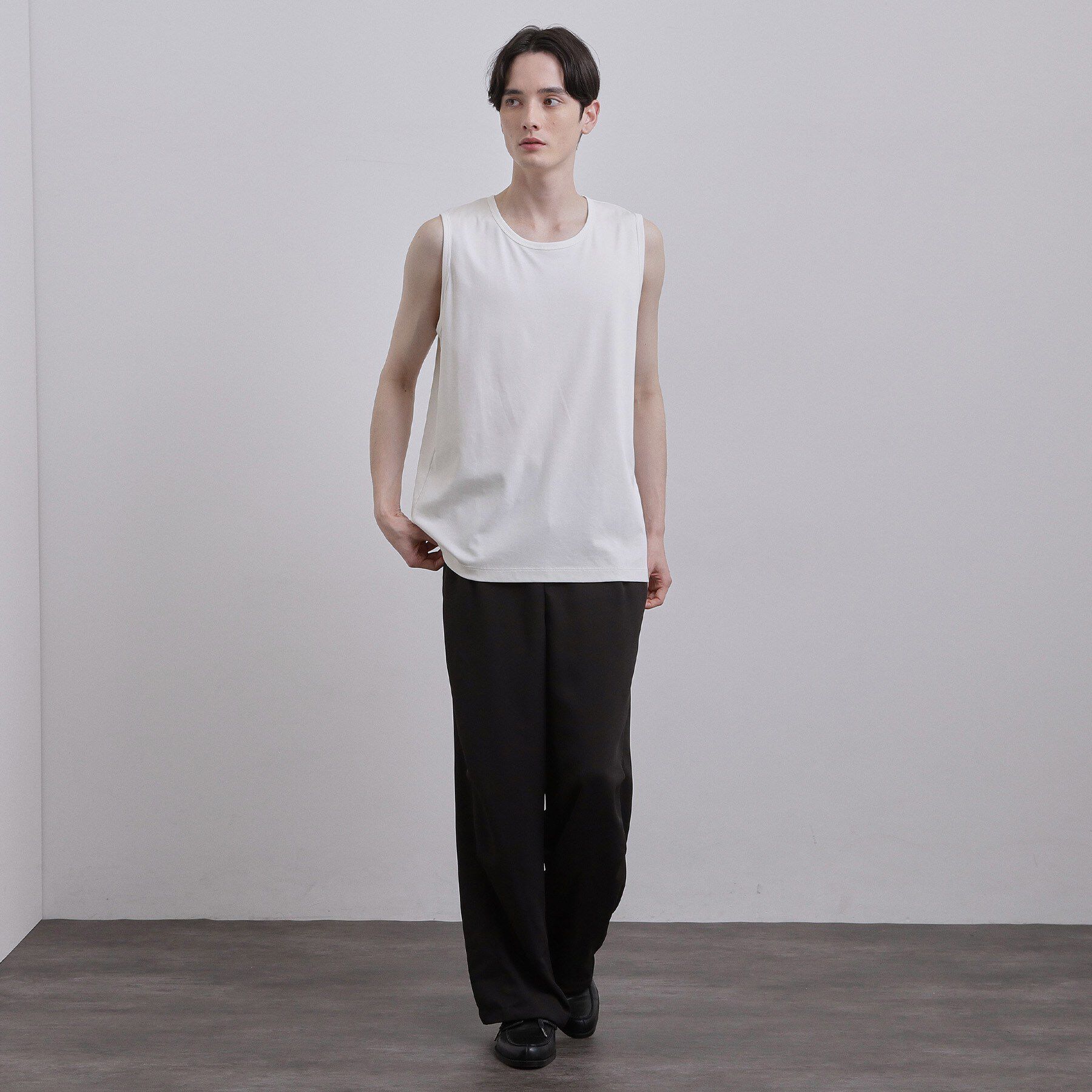 tk.TAKEO KIKUCHI「スムースシルケット ノースリーブカットソー」|Tシャツ・カットソー|