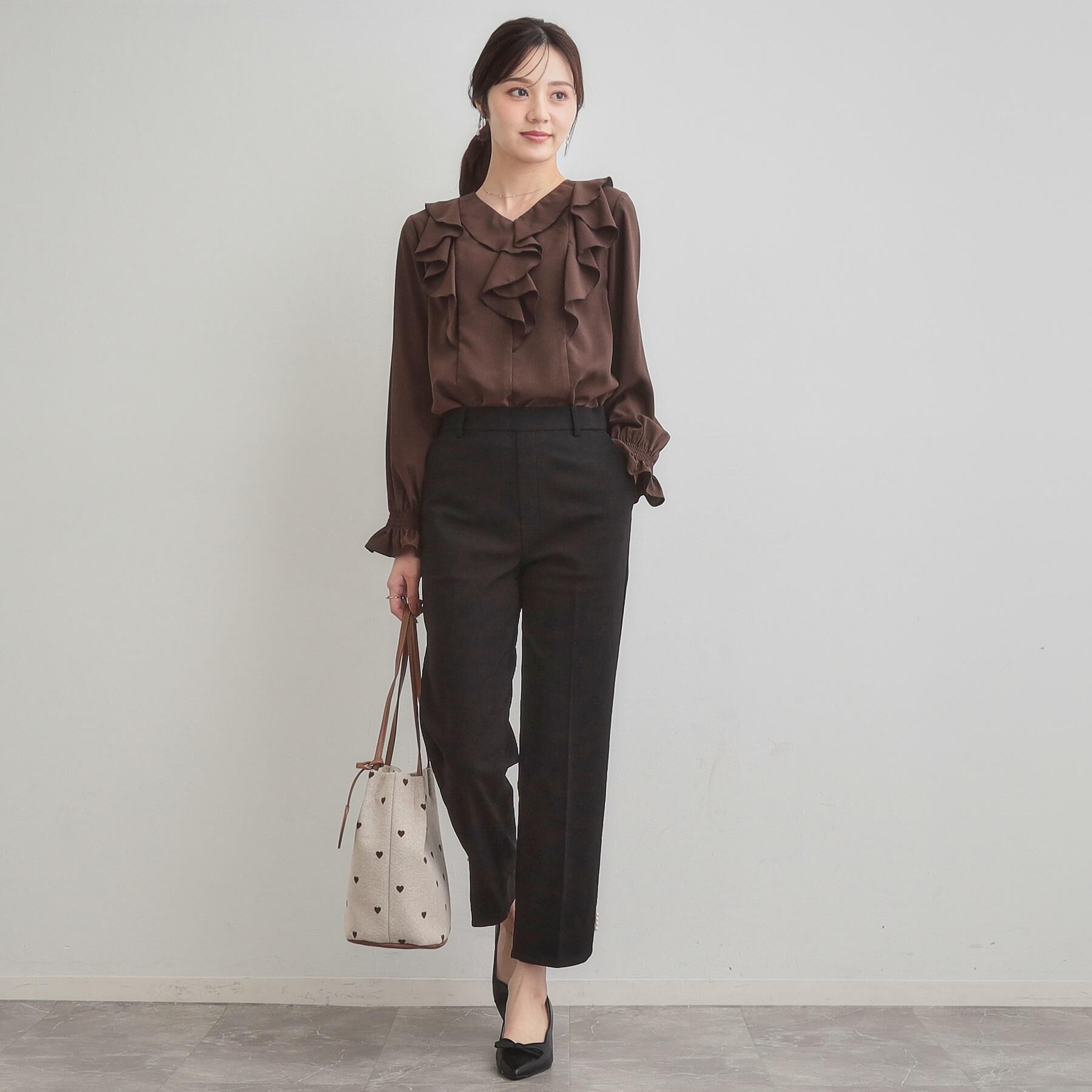 Couture broach「【大人可愛い・通勤】ラッフルフリルブラウス」|シャツ・ブラウス|