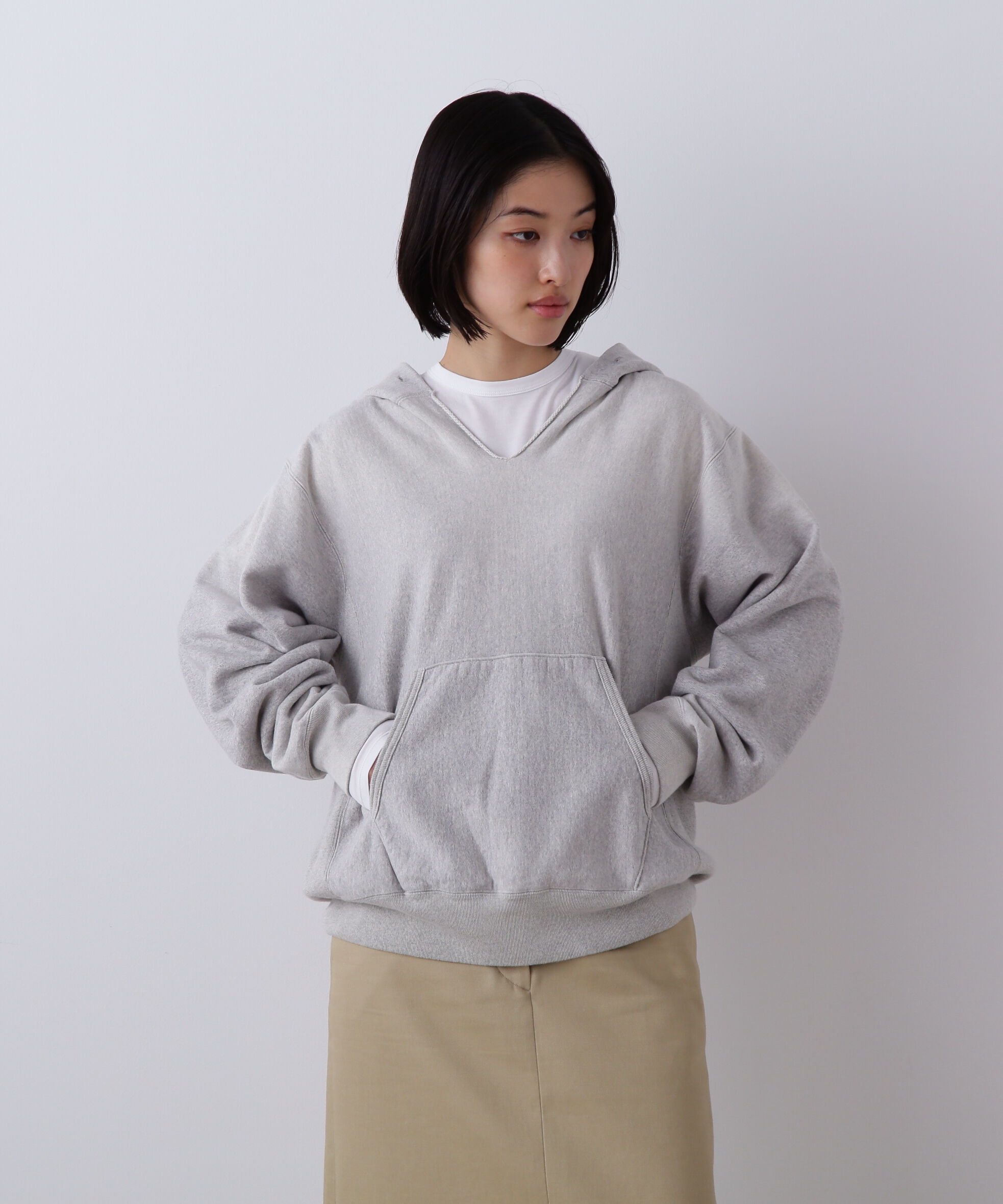 YLEVE 「YLEVE / ORGANIC COTTON SUN FADED SWEAT HOODIE」|Tシャツ・カットソー|グレー