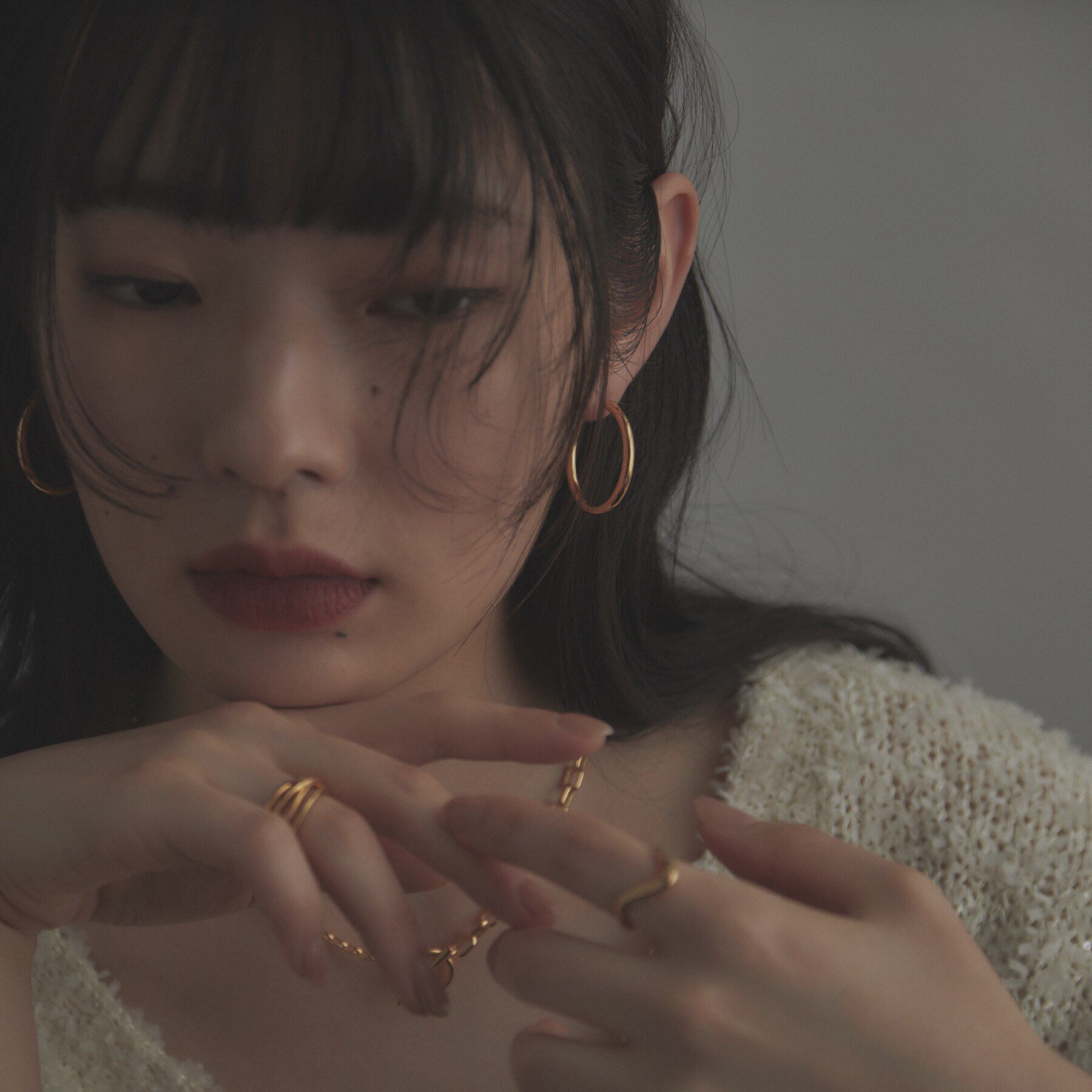 COCOSHNIK ONKITSCH「シルバー ホロウ フープピアスM GP」|ピアス|